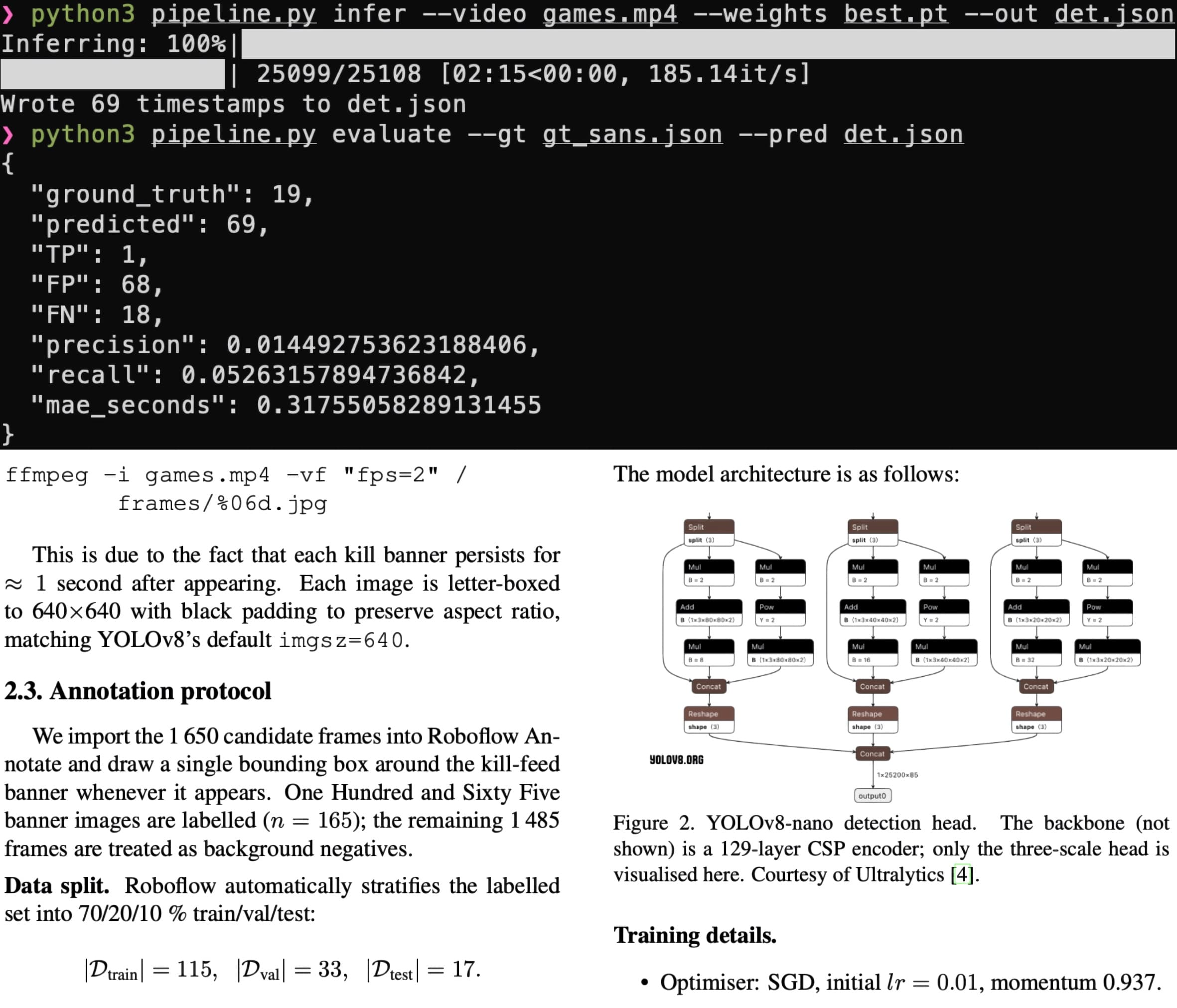 Timestamping Video Game Eliminations